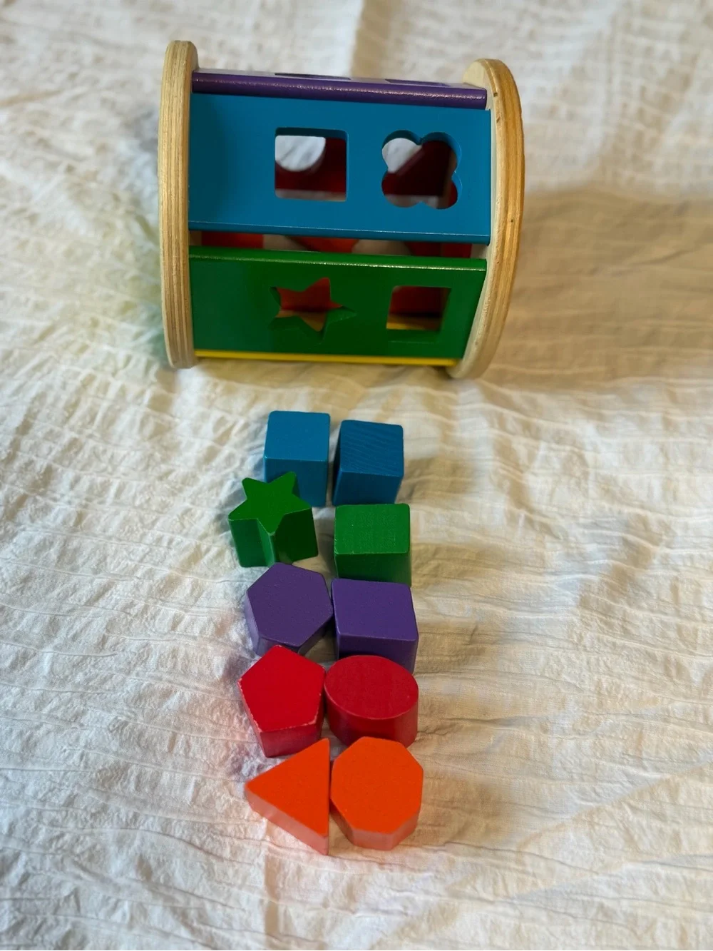 Melissa & Doug Wooden Shape Sorter Toy – Colorful Blocks